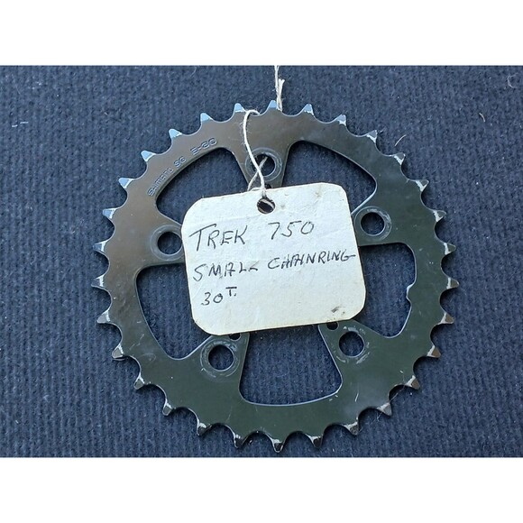 VINTAGE BLACK SHIMANO SG E-30 TOOTH CHAINRING - SMALL CHAINRING TREK 750 BIKE - Picture 1 of 8
